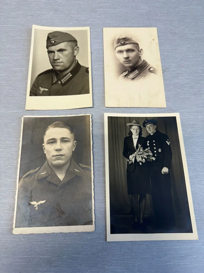 Originale Tyske WW2 portrætfoto i postkort størrelse