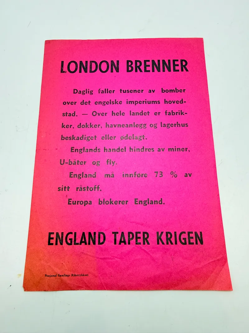 Norsk Nazistisk propaganda, original