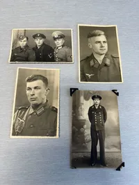Originale Tyske WW2 portrætfoto i postkort størrelse