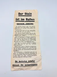 Sort propaganda smidt ned over Tyske byer WW2 og forbundet med Dødsstraf at besside, original