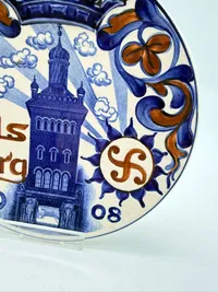 Carlsberg Bryggeriplatte fra 1908, fremstillet af den danske fajancefabrik Aluminia