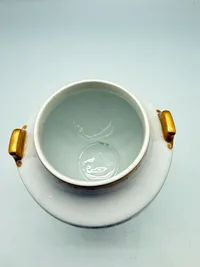 Royal Copenhagen porcelænsvase med motiv af Sønderborg slot
