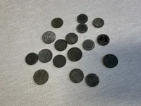Samling originale Tyske WW2 mønter og en enkelt WW1