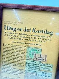 Danske rationeringsmærker. Originale