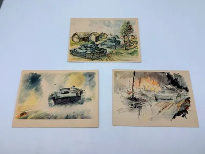 Tyske panser postkort, originale