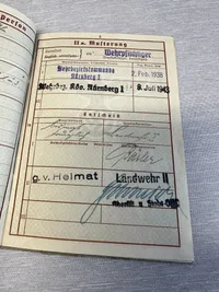 Originalt Tysk Wehrpass WW2