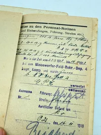 Tysk WW1 soldaterbog mm.