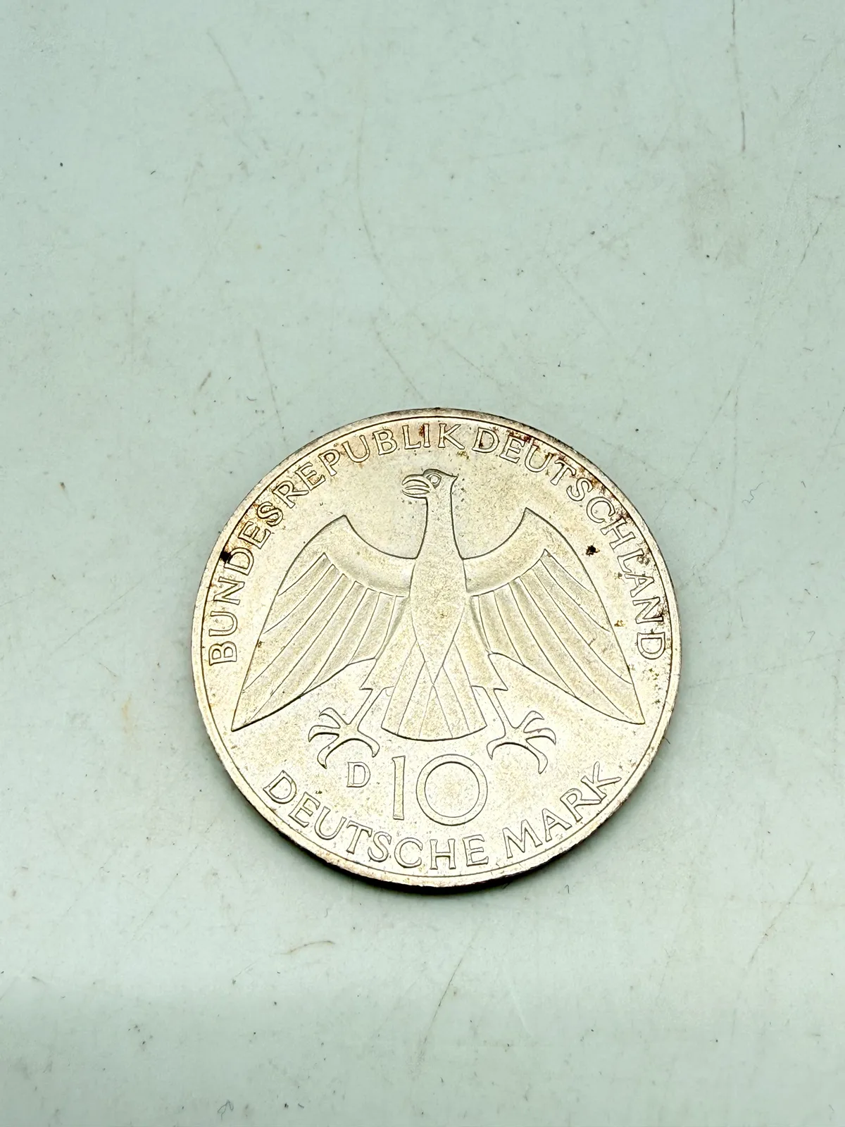Tysk Sølvmønt 10 Mark 1972, (.625)
