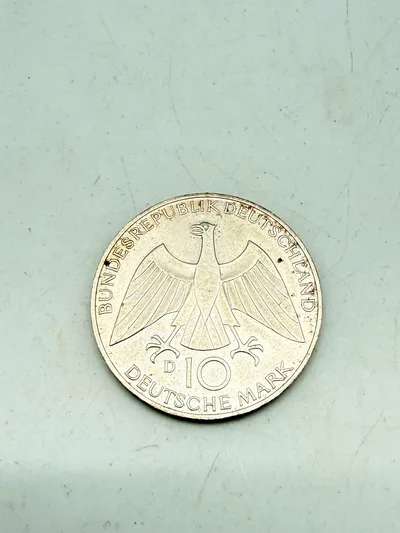 Tysk Sølvmønt 10 Mark 1972, (.625)