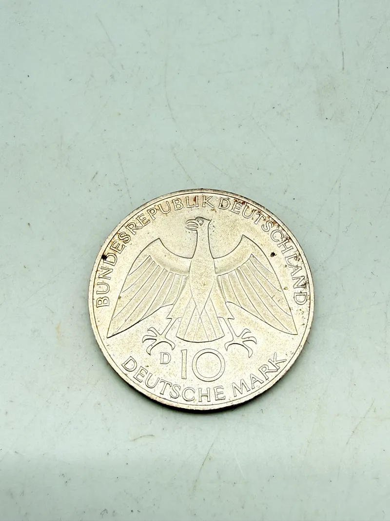 Tysk Sølvmønt 10 Mark 1972, (.625)