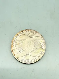 Tysk Sølvmønt 10 Mark 1972, (.625)