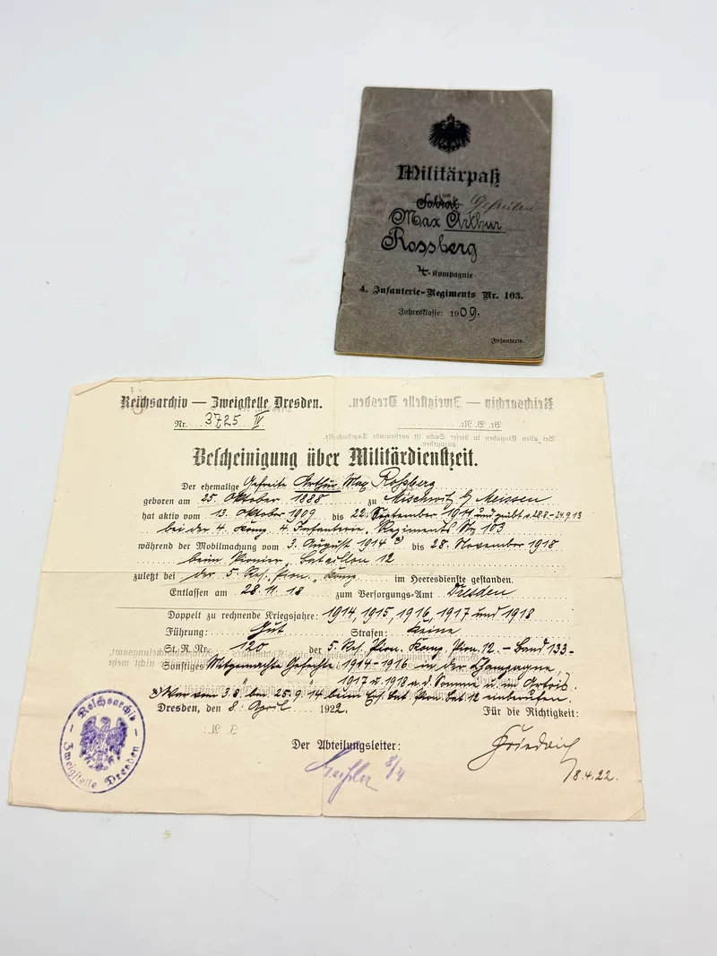 Tysk WW1 soldaterbog, original