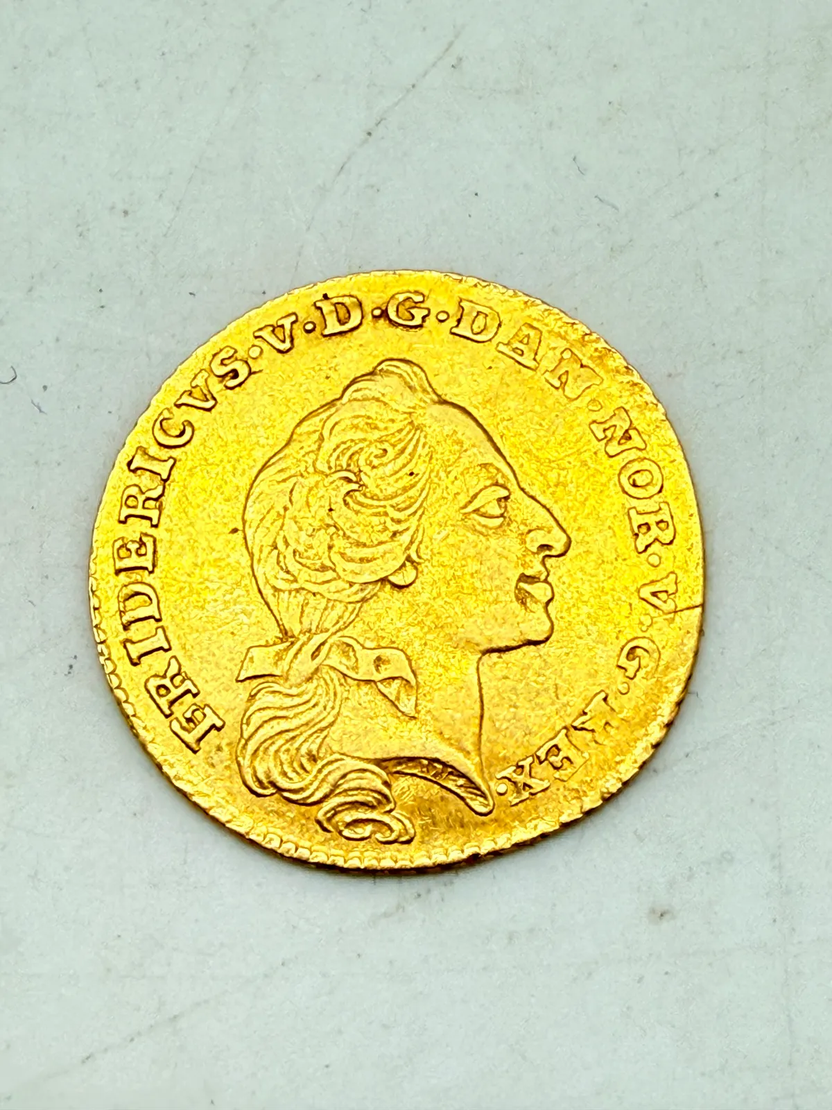Dansk Kurantdukat 1761, 2,73 gram finguld, original