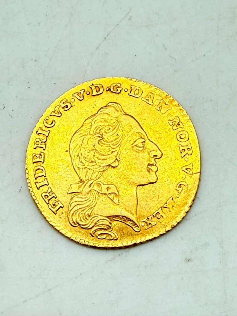 Dansk Kurantdukat 1761, 2,73 gram finguld, original