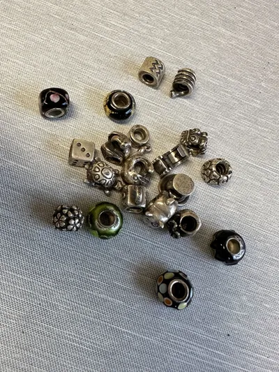 Original Pandora charms af Sterling sølv, samlet vægt 60 gram