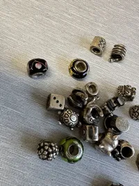Original Pandora charms af Sterling sølv, samlet vægt 60 gram