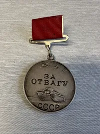 Originl Russisk medal of bravery nr  643882 , original medalje senere bånd