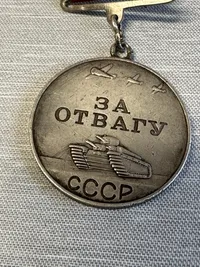 Originl Russisk medal of bravery nr  643882 , original medalje senere bånd