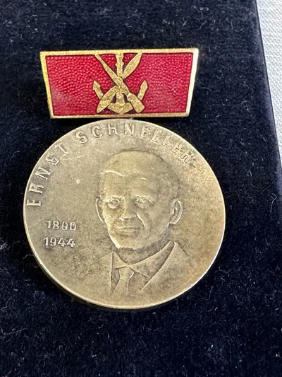 Original DDR Ernst Schneller 1890 - 1944 af sølv