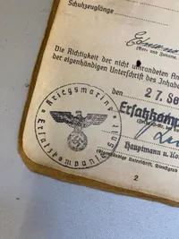 Sjælden original tysk Kriegsmarine solbog fra matros udstationeret i Danmark (Rømø) og naboøen Sylt 
Godt udfyldt