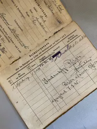 Sjælden original tysk Kriegsmarine solbog fra matros udstationeret i Danmark (Rømø) og naboøen Sylt 
Godt udfyldt