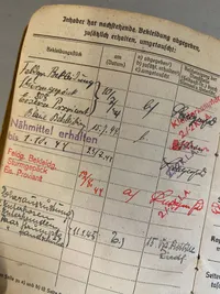 Sjælden original tysk Kriegsmarine solbog fra matros udstationeret i Danmark (Rømø) og naboøen Sylt 
Godt udfyldt