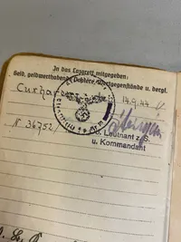 Sjælden original tysk Kriegsmarine solbog fra matros udstationeret i Danmark (Rømø) og naboøen Sylt 
Godt udfyldt