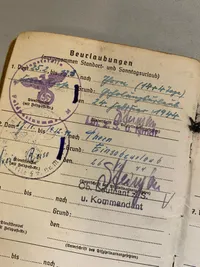 Sjælden original tysk Kriegsmarine solbog fra matros udstationeret i Danmark (Rømø) og naboøen Sylt 
Godt udfyldt