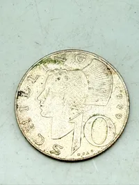 Østrig 10 schilling sølv, 7,5 gram 0.64 lødighed