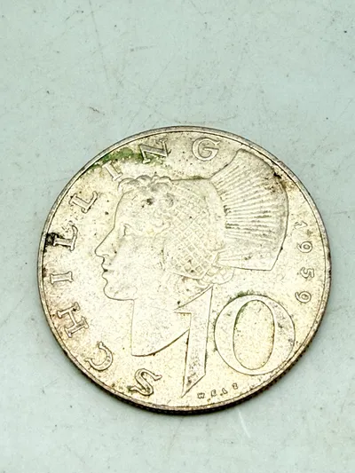 Østrig 10 schilling sølv, 7,5 gram 0.64 lødighed