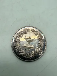 Tysk flidspræmie i sølv fra 1869, 5 gram ukendt lødighed