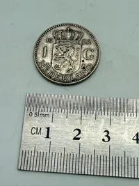 Holland 1 gulden sølv, 6,5 gram 0.72 lødighed