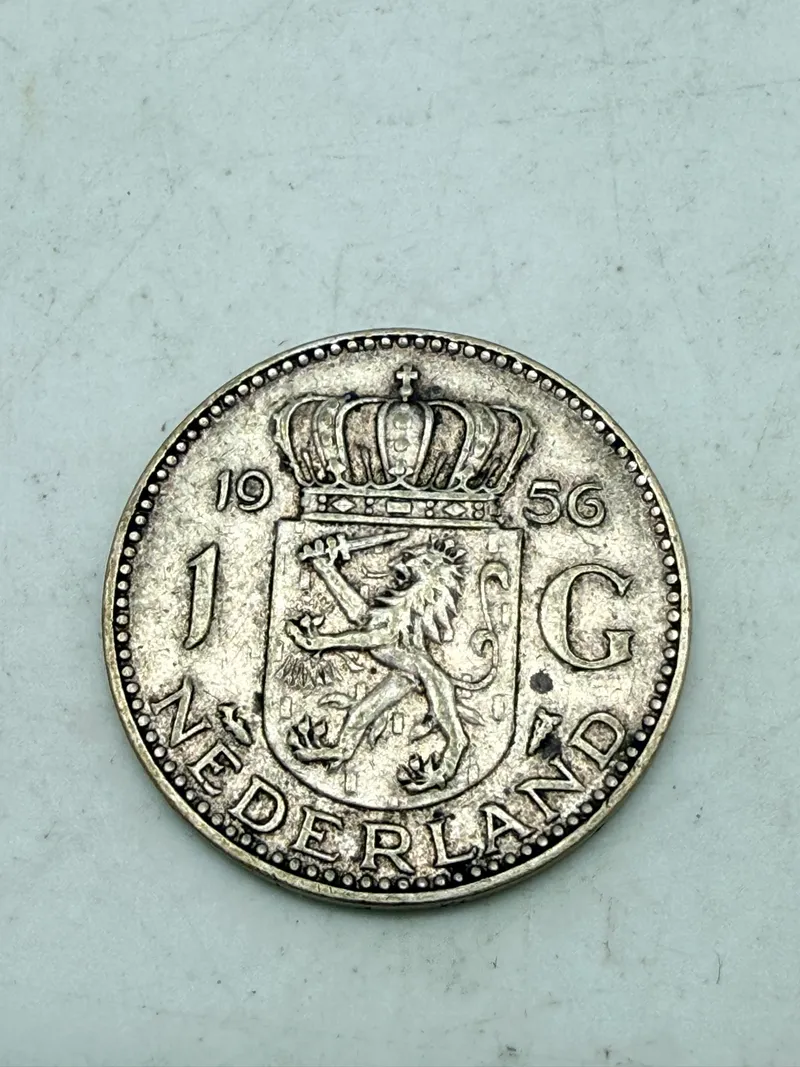 Holland 1 gulden sølv, 6,5 gram 0.72 lødighed