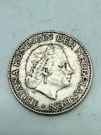 Holland 1 gulden sølv, 6,5 gram 0.72 lødighed