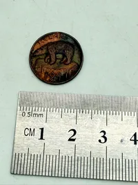 Island 1941 USAF Keflavik token, ekstrem sjælden token fra den amerikanske base i Keflavik på Island under 2. verdenskrig