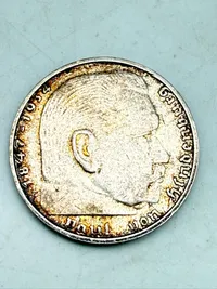 Tysk 2 mark sølv, 8 gram 0.625 lødighed