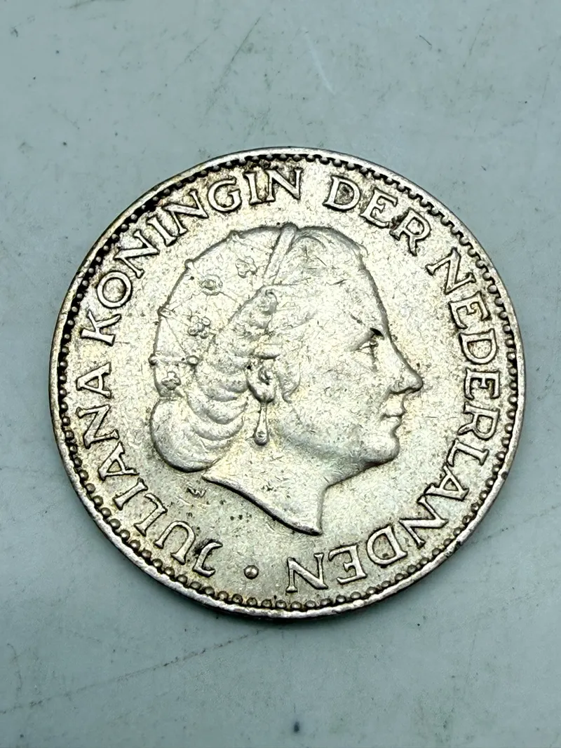 Holland 1 gulden sølv, 6,5 gram 0.72 lødighed