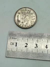 Holland 1 gulden sølv, 6,5 gram 0.72 lødighed