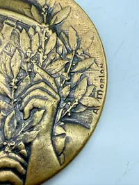 Stor Fransk / Amerikansk WW1 medalje bronze, original