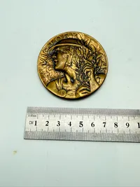 Stor Fransk / Amerikansk WW1 medalje bronze, original