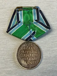 Original 40 år i hjemmeværnet af sølv