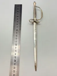 Papirkniv af Sterling sølv, vægt 69,6 gram