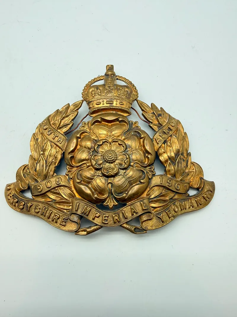 Stort Engelsk WW1 mærke for Tropehjelm, originalt