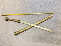 ANTIQUE BURMESE DHA TEMPLE SWORD WITH SCABBARD, ORIGINAL