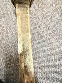 ANTIQUE BURMESE DHA TEMPLE SWORD WITH SCABBARD, ORIGINAL