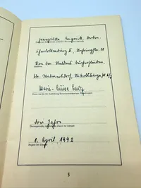 Tysk Svendebrev fra 1943, originalt