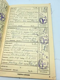 Tysk Ahnenpass, udfyldt, originalt
