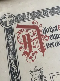 Originalt tysk konfirmations bevis fra 1916