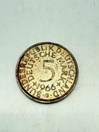 Tysk 5 mark sølv, 11 gram 0.625 lødighed