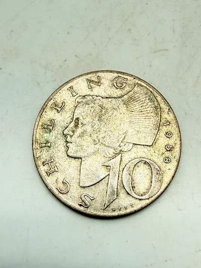 Østrig 10 schilling sølv, 7,5 gram 0.64 lødighed